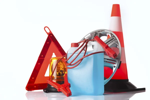 Car accessories and road emergency items — Stock Photo, Image