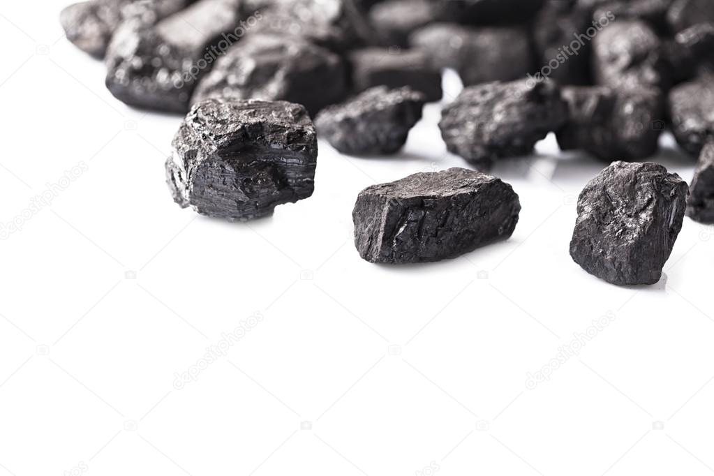 coal isolated on white background