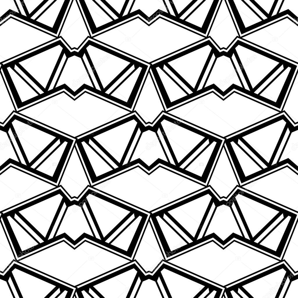 Geometryc linear ornament. Perfect for textile projects. Seamless vector pattern background.