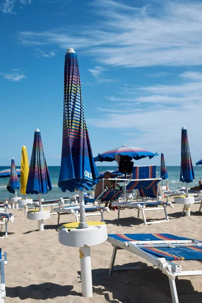 Lido Morelli Itália Setembro 2020 Vista Lido Morelli Beach Club — Fotografia de Stock