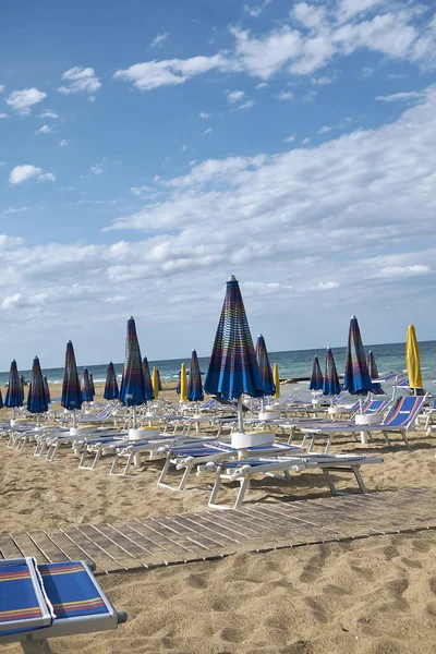 Lido Morelli Talya Eylül 2020 Lido Morelli Plaj Kulübünün Görüntüsü — Stok fotoğraf