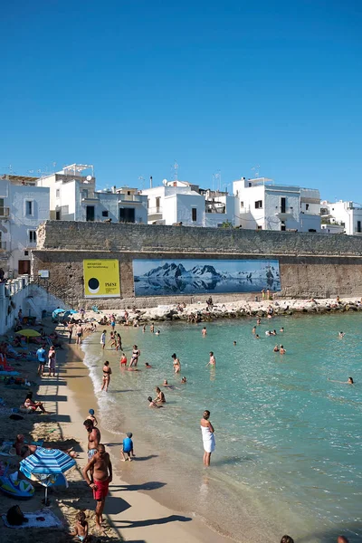 Monopoli Italy September 2020 View Cala Porta Vecchia Beach — Stock Photo, Image