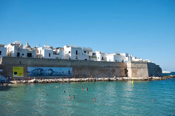 Monopoli Itália Setembro 2020 Vista Praia Cala Porta Vecchia — Fotografia de Stock