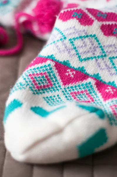 Warm winter socks — Stock Photo, Image