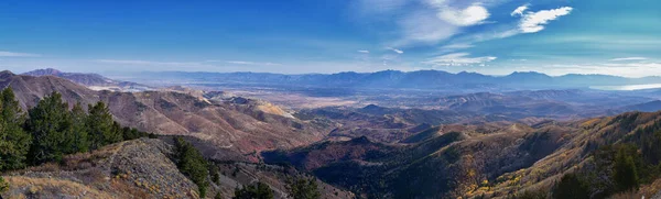 Butterfield Peak Vistas Oquirrh Van Hacia Provo Tooele Utah Lake — Foto de Stock