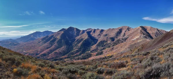 Butterfield Csúcs Kilátás Nyílik Oquirrh Tartomány Felé Provo Tooele Utah — Stock Fotó