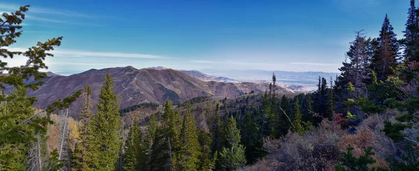 Butterfield Peak Vistas Oquirrh Van Hacia Provo Tooele Utah Lake — Foto de Stock