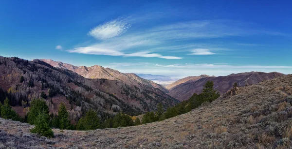 Butterfield Peak Απόψεις Της Περιοχής Oquirrh Προς Provo Tooele Utah — Φωτογραφία Αρχείου