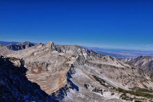 Widok Szczyt Pfeifferhorn Krajobraz Górski Lone Peak Wilderness Trasy White — Zdjęcie stockowe