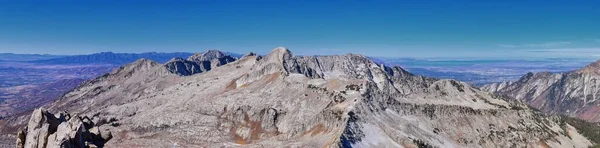 Pohled Vrchol Pfeifferhorn Lone Peak Wilderness Horské Krajiny Bílé Plešaté — Stock fotografie