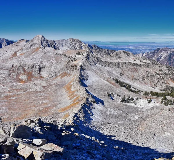 View Pfeifferhorn Peak Lone Peak Wilderness Mountain Landscape White Baldy — Stock Fotó