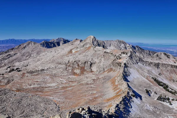 View Pfeifferhorn Peak Lone Peak Wilderness Mountain Landscape White Baldy — Stock Photo, Image