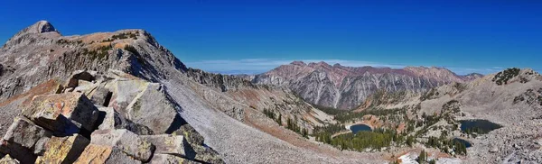 Vista Del Pico Pfeifferhorn Del Paisaje Montañoso Lone Peak Wilderness — Foto de Stock