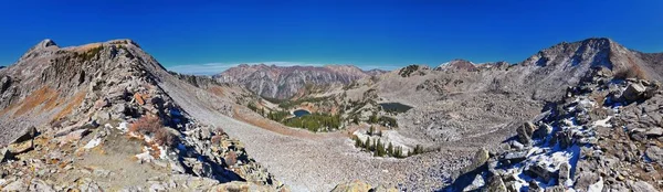 Utsikt Över Pfeifferhorn Topp Och Lone Peak Wilderness Bergslandskap Från — Stockfoto