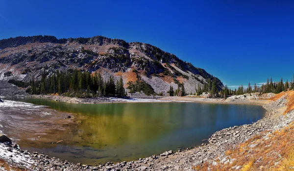 Red Pine Lake Bergslandskap Vacker Utsikt Från White Baldy Och — Stockfoto