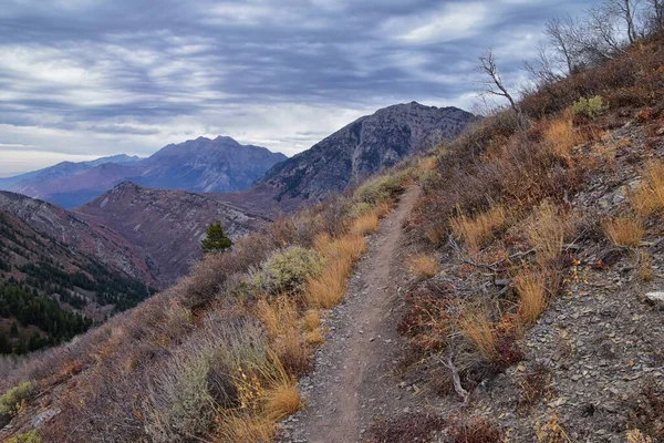 Slide Canyon Hiking Trail Fall Leaves Mountain Landscape View Trail — Stock Photo, Image