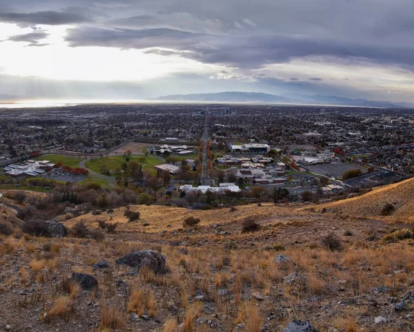 Utah State Hospital Provo Landscape Views Bonneville Shoreline Trail Bst — Stock Photo, Image