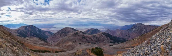 Provo Peak Uitzicht Bergen Naar Top Van Rock Canyon Door — Stockfoto