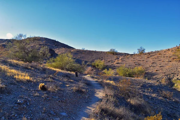 Phoenix Downtown Vom South Mountain Park Preserve Pima Canyon Wanderweg — Stockfoto