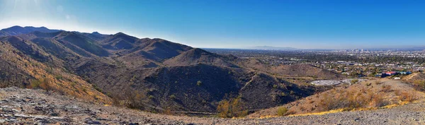 South Mountain Park Και Διατηρήστε Θέα Από Pima Canyon Πεζοπορία — Φωτογραφία Αρχείου