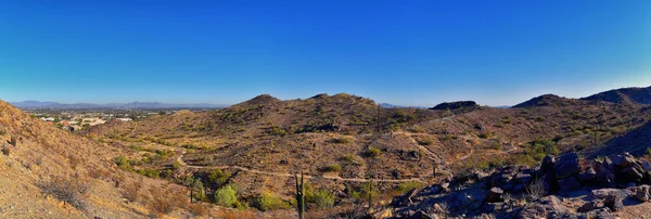 South Mountain Park Und Naturschutzgebiet Aussicht Vom Pima Canyon Wanderweg — Stockfoto