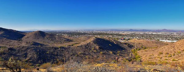 South Mountain Park Preserve Views Desde Sendero Senderismo Pima Canyon — Foto de Stock