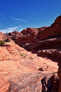 Padre Canyon, Kar Kanyonu Eyalet Parkı, Saddleback Tuacahn Çölü manzara yürüyüşü, Cliffs Ulusal Koruma Alanı Vahşi Doğası, St George, Utah, ABD. ABD.