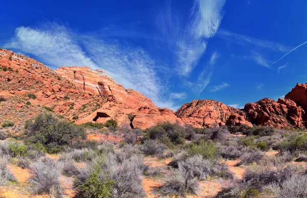 Padre Canyon Snow Canyon State Park Saddleback Tuacahn Woestijn Wandelpad — Stockfoto