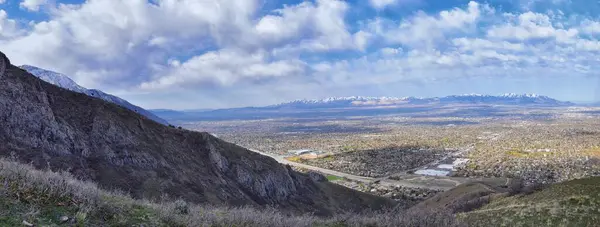 Rocky Mountains Landschap Uitzicht Vanaf Grandeur Peak Wandelpad Bonneville Shoreline — Stockfoto