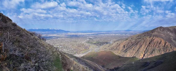 Βραχώδη Όρη Θέα Τοπίο Από Grandeur Peak Μονοπάτι Πεζοπορίας Bonneville — Φωτογραφία Αρχείου