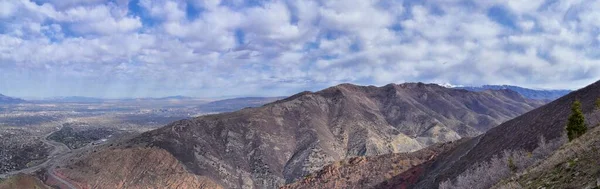 Montañas Rocosas Paisaje Vistas Desde Grandeur Peak Sendero Senderismo Bonneville —  Fotos de Stock