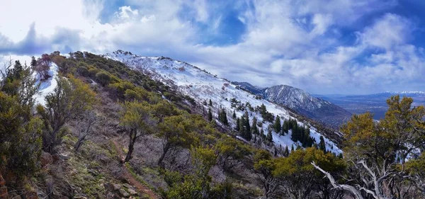 Montañas Rocosas Paisaje Vistas Desde Grandeur Peak Sendero Senderismo Bonneville — Foto de Stock
