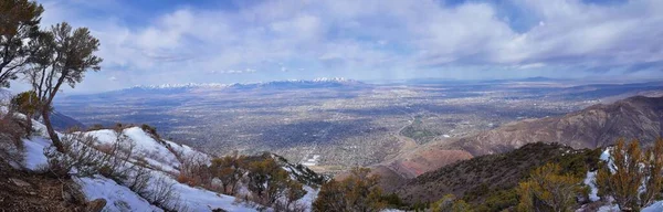 Vue Sur Paysage Des Montagnes Rocheuses Depuis Sentier Randonnée Grandeur — Photo