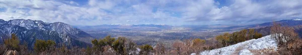 Rocky Mountains Landscape Views Grandeur Peak Hiking Trail Bonneville Shoreline — Stock Photo, Image