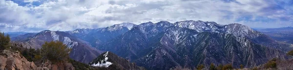 솔트레이크 Salt Lake City Grandeur Peak Climbing Trail Bonneville Shoreline — 스톡 사진