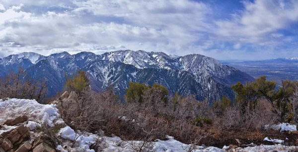 Rocky Mountains Landschap Uitzicht Vanaf Grandeur Peak Wandelpad Bonneville Shoreline — Stockfoto