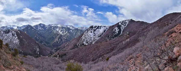 Montañas Rocosas Paisaje Vistas Desde Grandeur Peak Sendero Senderismo Bonneville —  Fotos de Stock