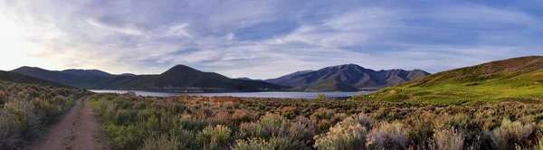 Deer Creek Reservoir Dam Trailhead Hiking Trail Panoramic Landscape Views — Stock Photo, Image