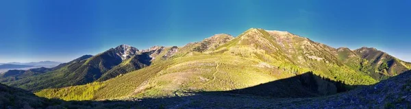 Rocky Mountains Lowe Peak Näkymät Oquirrh Alue Kohti Utah Lake — kuvapankkivalokuva