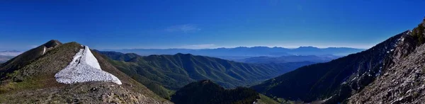 Rocky Mountains Lowe Peak Views Oquirrh Range Utah Lake Timpanogos — Fotografia de Stock