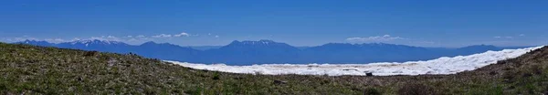 Rocky Mountains Lowe Peak Uitzicht Oquirrh Bereik Naar Utah Lake — Stockfoto