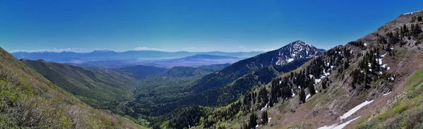 Rocky Mountains Lowe Peak Views Oquirrh Range Utah Lake Timpanogos — Fotografia de Stock