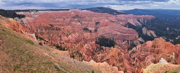 Cedar Breaks National Monument Views Hiking Trail Brian Head Cedar — стокове фото