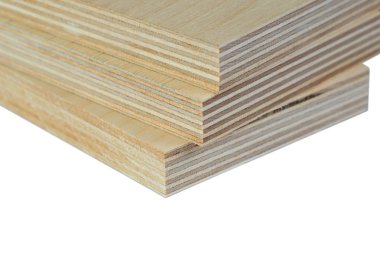 Makro izole üst üste üç ışık kontrplak panoları