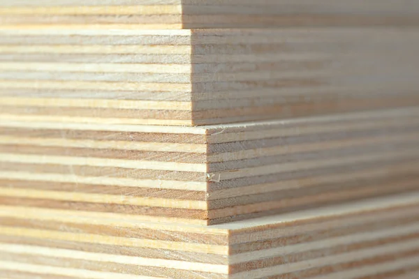 Tableros de madera contrachapada Macro apilados —  Fotos de Stock