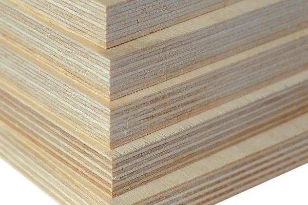 Macro plywood boards stacked — Stock Photo, Image