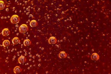 Makro kabarcık ve köpük cola cam duvar