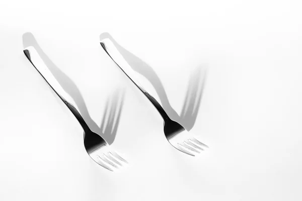 Abstract image for kitchen. Two Fork shadow — Stock Photo, Image