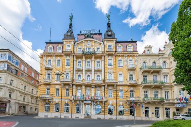 Marianske Lazne, Çek Cumhuriyeti - 2 Haziran 2020: Spa mimarisi - Hotel Pacifik