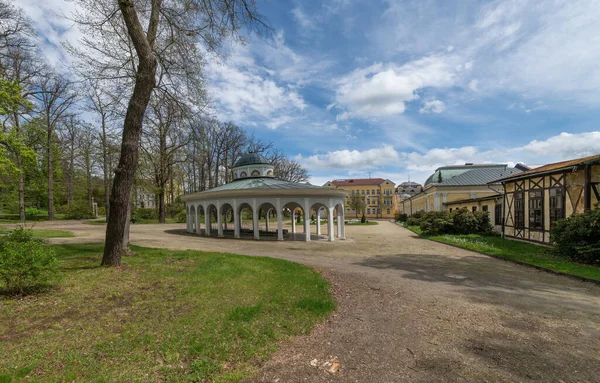 Pavilon Ásványvíz Forrás Spa Építészet Frantiskovy Lazne Franzensbad Csehország — Stock Fotó